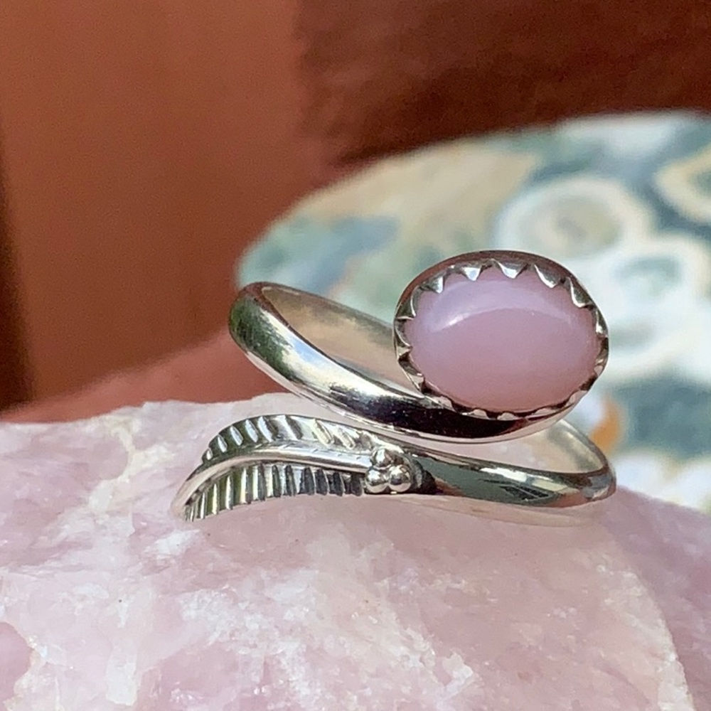 BOUTIQUE ROSE QUARTZ 925 STERLING SILVER RING, 6 - Picture 6 of 11